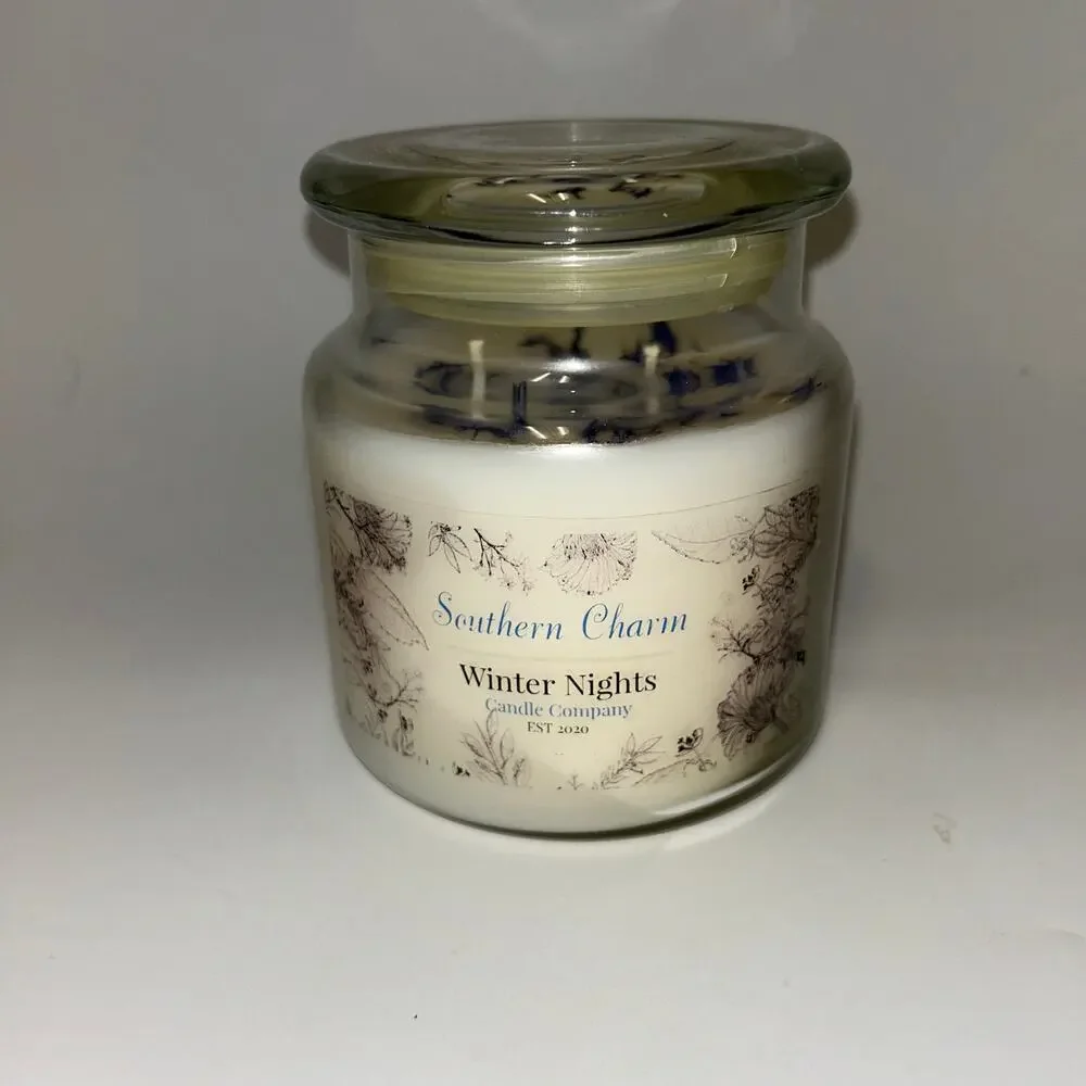 Southern Charm Candle Company Winter Nights Dried Flower Floral Candle